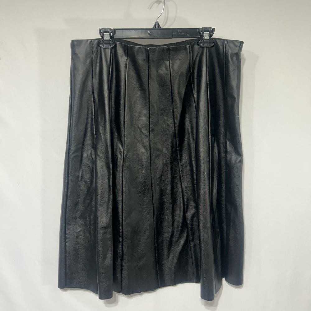 Lane Bryant Black Faux Leather Skirt